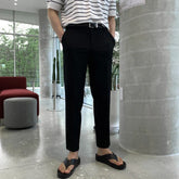 Hearujoy Simple Men's Suit Trosuers Slim Pencil Pants Slim Straight Male Casual Loose Bottoms Korean Style Summer Trend 9C6472
